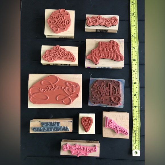 Various Rubber stamps - 10 piece lot - Picture 2 of 2